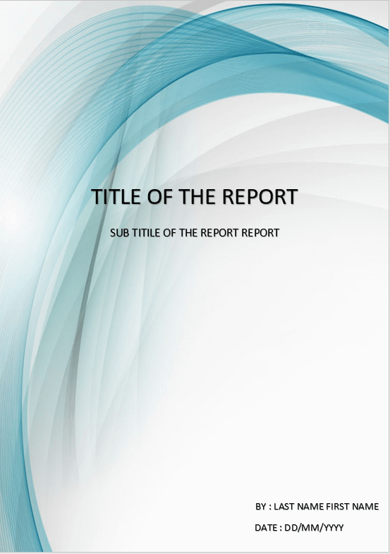 Cover Page Download Template For MS Word Formal Design Cover