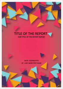 Cover Page - Download Template For MS Word - Red With Triangles Cover