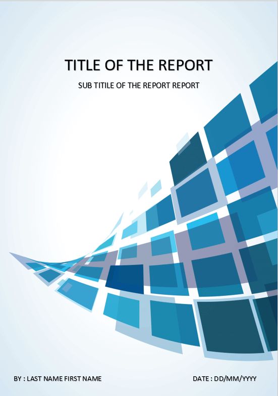 Cover Page Download Template For MS Word Rectangles Cover Page
