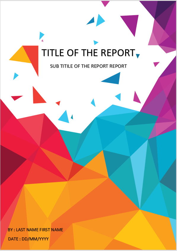 Cover Page - Download Template For MS Word - Geometric Shapes Cover