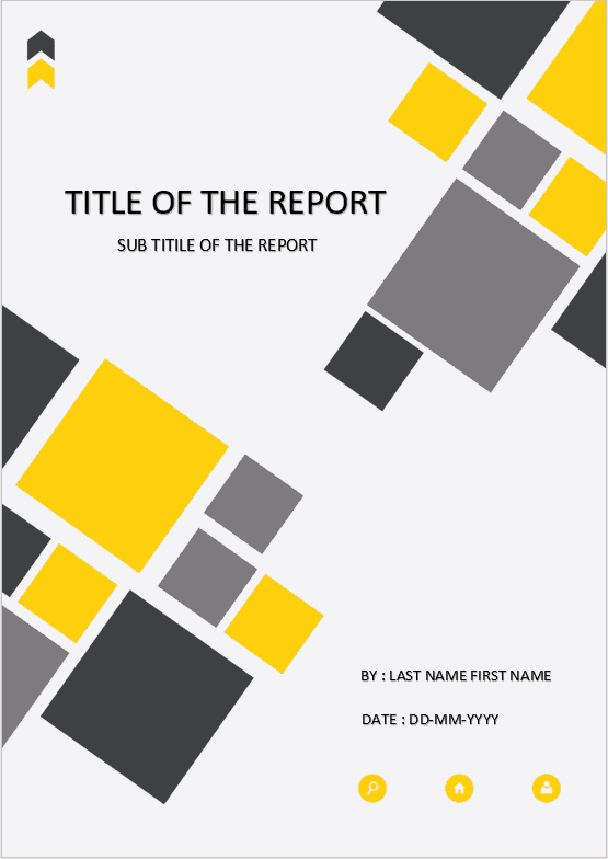 Cover Page - Download Template For MS Word - cover page yellow square