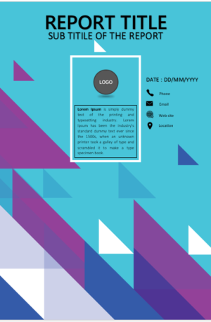 Blue Smart cover page template word