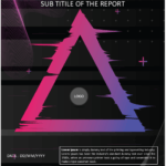 Black triangle glitch cover page template