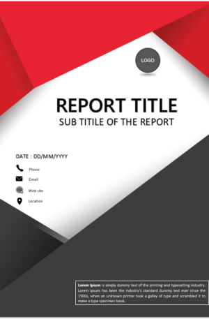 Red Business Cover page template