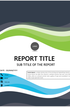 Elegant Waves report cover page template word