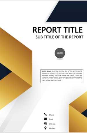 Abstract Gold Cover Page Template