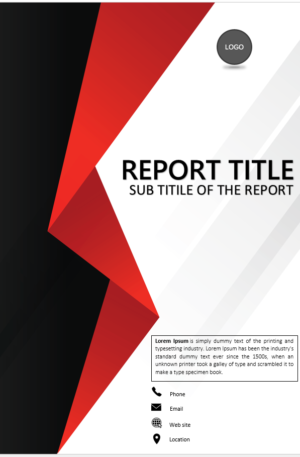 Red Black Cover Page Template